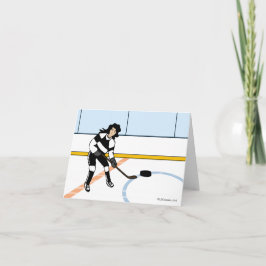 Ice Hockey Girl Greeting Card Kort