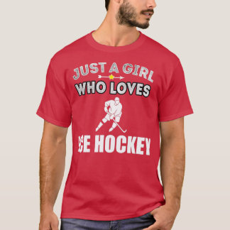 Ice Hockey Girl kärlek Hockey Sports Funny Gift T Shirt