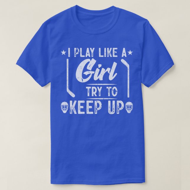 Ice Hockey Girls Hockey Player T Shirt (Design framsida)