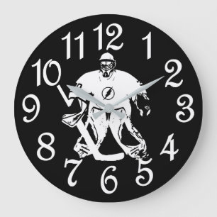 Ice Hockey Goalie Clock - Gift för hockeyspelare Stor Klocka