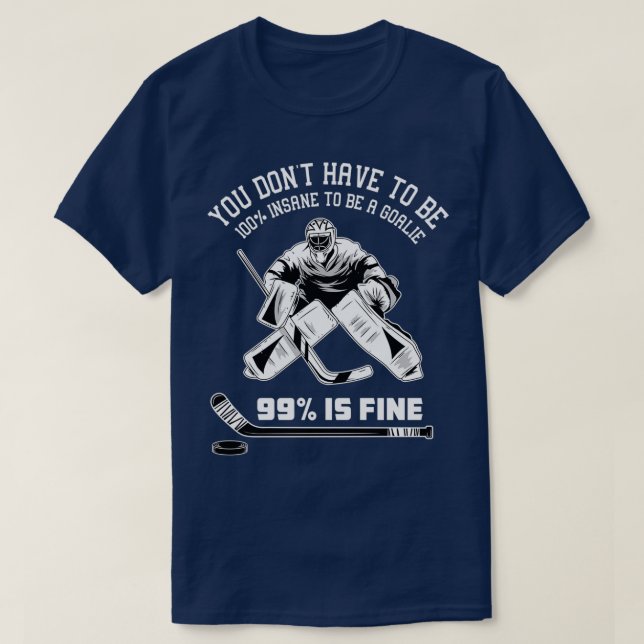 Ice Hockey Goalie Funny Keeper Player Team Jersey T Shirt (Design framsida)
