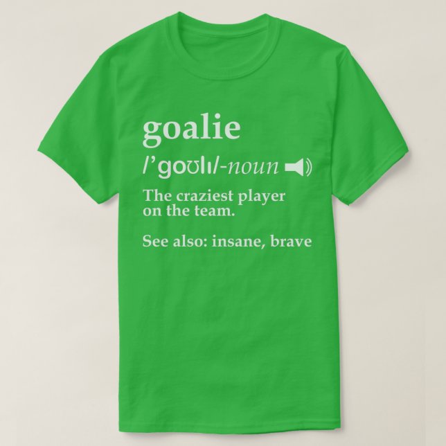 Ice Hockey Goalie Funny Keeper Player Team Jersey T Shirt (Design framsida)