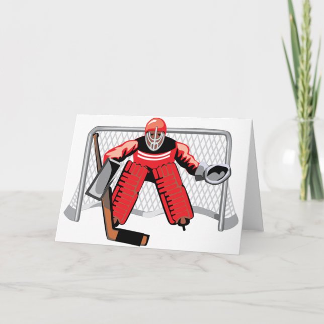 Ice Hockey Goalie Greeting Cards Kort (Framsida)