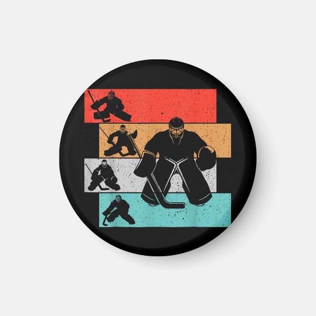 Ice Hockey Goalie Hockey Player Magnet (Framsidan)