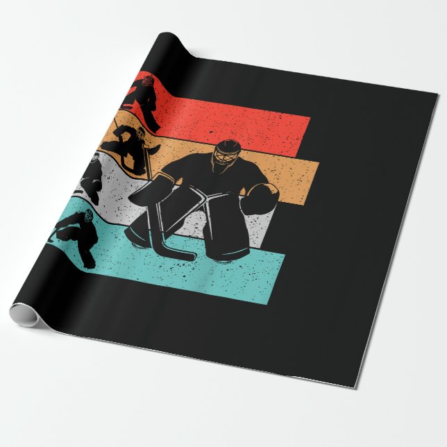Ice Hockey Goalie Hockey Player Presentpapper (Utrullad)