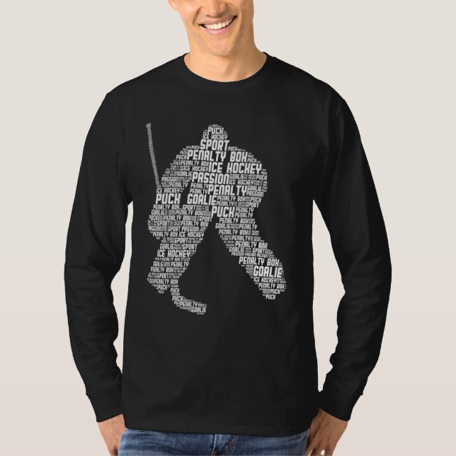 Ice Hockey Goalie Hockey Youth Men Kids Boys T Shirt (Framsida)