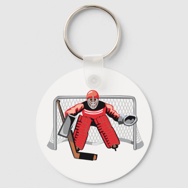 Ice Hockey Goalie Keychain Nyckelring (Framsida)