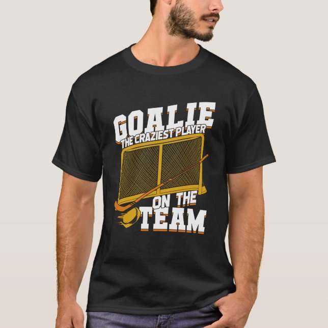 Ice Hockey Goalie Netminder Goaltender Gift T Shirt (Framsida)