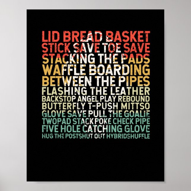 Ice Hockey Goalie Quote Winter Sports Player Poster (Framsidan)