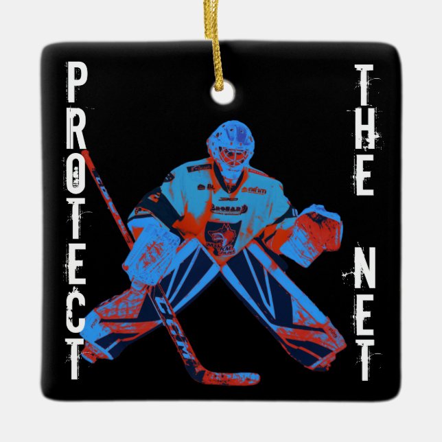 Ice Hockey Goalie Sports Julgran Ornament (Framsida)