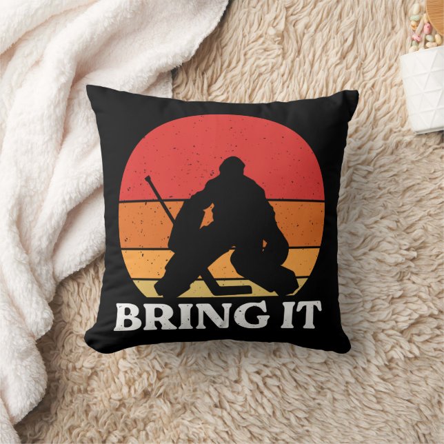 Ice Hockey Goalie tar med den Kudde (Filt)