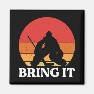 Ice Hockey Goalie tar med den Magnet