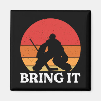 Ice Hockey Goalie tar med den Magnet