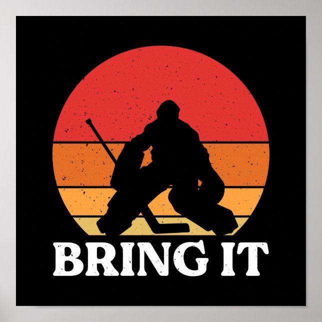Ice Hockey Goalie tar med den Poster (Framsidan)