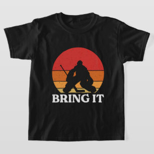 Ice Hockey Goalie tar med den T Shirt
