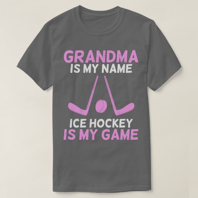 Ice Hockey Grandma Grandmor Gift T Shirt (Design framsida)