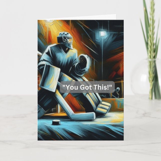 Ice Hockey Greeting Card "You Har this!" Kort (Framsida)