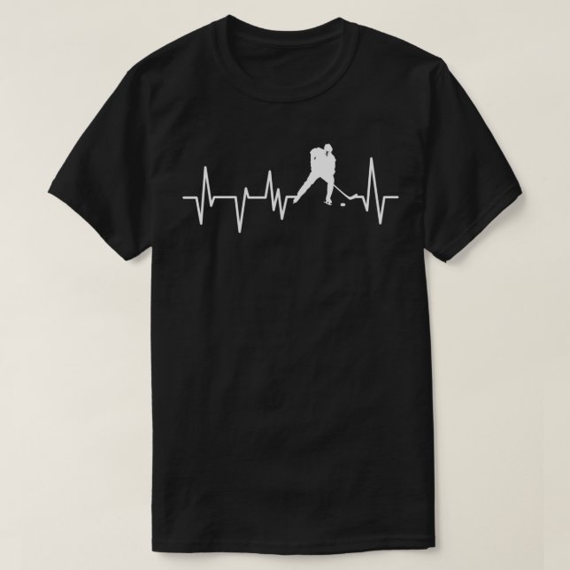 Ice Hockey Heartslag Classic TShirt T Shirt (Design framsida)