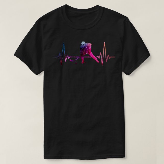Ice Hockey Heartslag galaxy T Shirt (Design framsida)