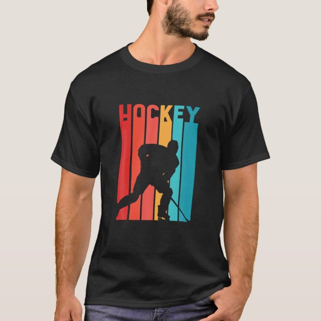 Ice Hockey Hockey Player Hockey Roligt T Shirt (Framsida)