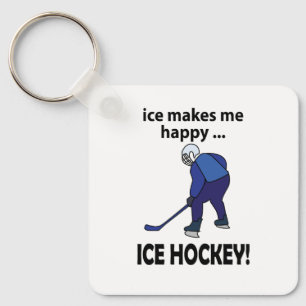 Ice Hockey Ice gör mig Lycklig Ice Hockey Nyckelring
