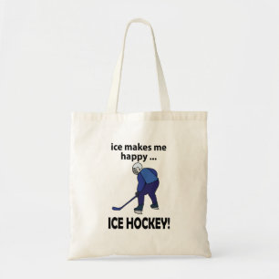 Ice Hockey Ice gör mig Lycklig Ice Hockey Tygkasse