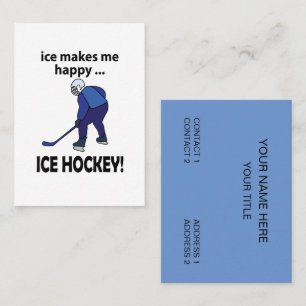 Ice Hockey Ice gör mig Lycklig Ice Hockey Visitkort