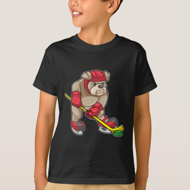 Ice Hockey Ice Hockey Stick Sports T Shirt (Framsida)