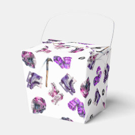 Ice Hockey Ice-Skating Girls Rosa Lila Birthday Presentaskar