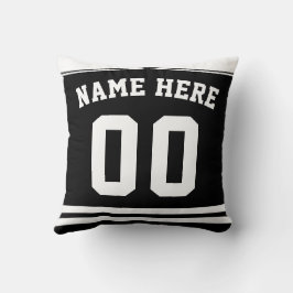 Ice Hockey Jersey Namn & Number Template Pillow Kudde