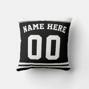 Ice Hockey Jersey Namn & Number Template Pillow Kudde