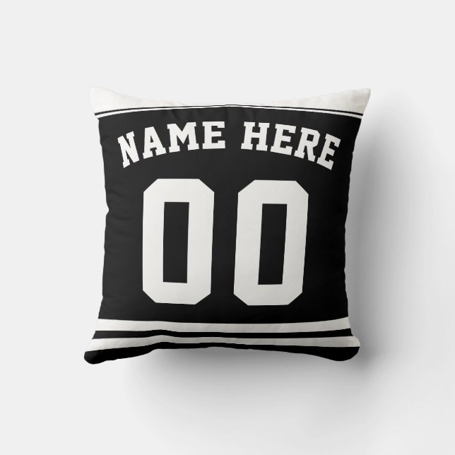 Ice Hockey Jersey Namn & Number Template Pillow Kudde (Baksida)