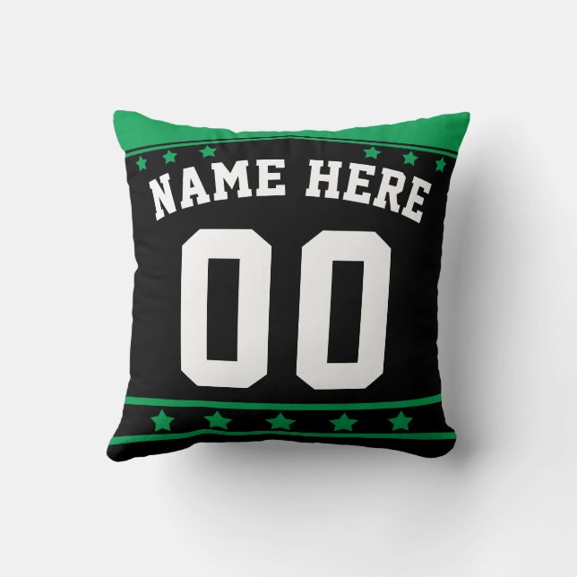 Ice Hockey Jersey Namn & Number Template Pillow Kudde (Baksida)