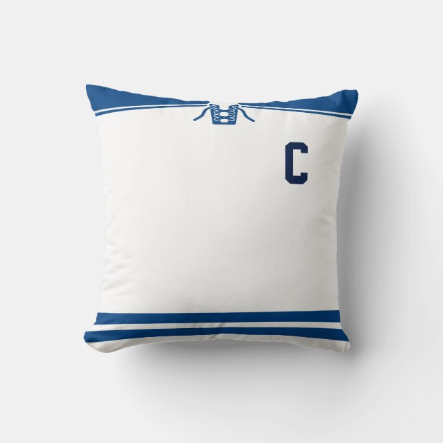Ice Hockey Jersey Namn & Number Template Pillow Kudde (Framsida)