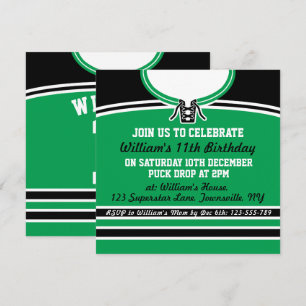 Ice Hockey Jersey Themen Party Inbjudan-mall Inbjudningar