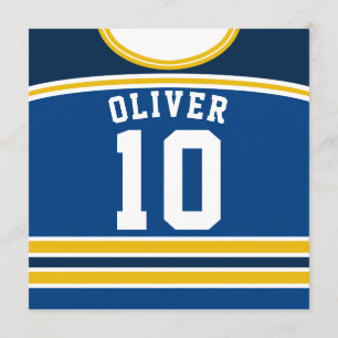 Ice Hockey Jersey Themmed Party Inbjudningskort-ma Inbjudningar