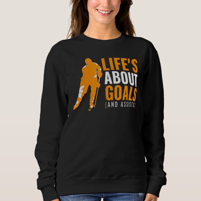 Ice Hockey Life handlar om mål och assistenter 1 T Shirt (Framsida)