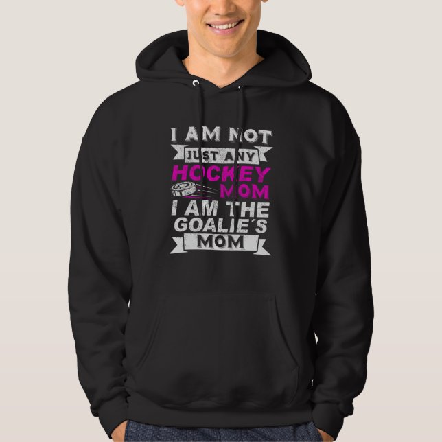 Ice Hockey Mom Goalie  1 Hoodie (Framsida)