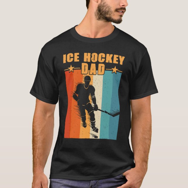 Ice Hockey Pappa T Shirt (Framsida)
