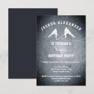 Ice Hockey Party-inbjudan Inbjudningar