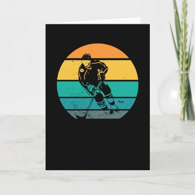 Ice Hockey | Player Gift Idea Retro Kort (Framsida)