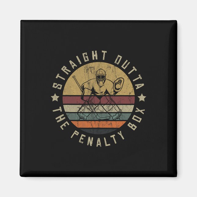 Ice Hockey Player Goalie Jersey Puck Face Mask Tea Magnet (Framsidan)