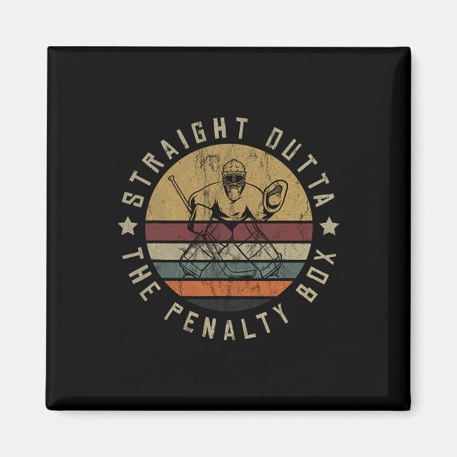 Ice Hockey Player Goalie Jersey Puck Face Mask Tea Magnet (Framsidan)