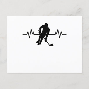 Ice Hockey Player Heartslag Roligt Funny Sports Gi Vykort