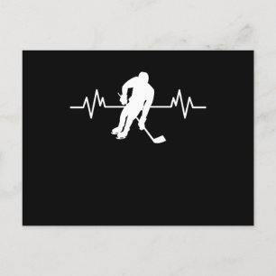 Ice Hockey Player Heartslag Roligt Funny Sports Gi Vykort