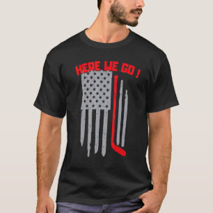 Ice Hockey Player, Hockey American Flagga Vuxen Ju T Shirt