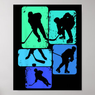 Ice Hockey Player Kids Boys Youth Poster