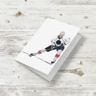 Ice Hockey Player Note Card Kort