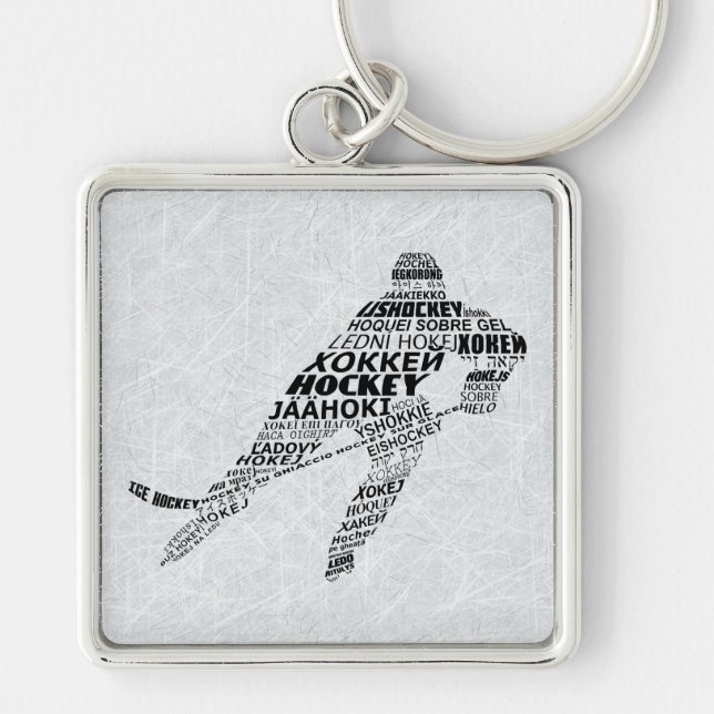 Ice Hockey Player Nyckelring (Framsidan)