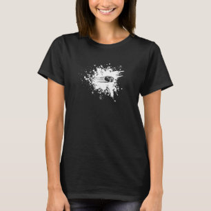 Ice Hockey Player Stänk i Färg Puck T Shirt
